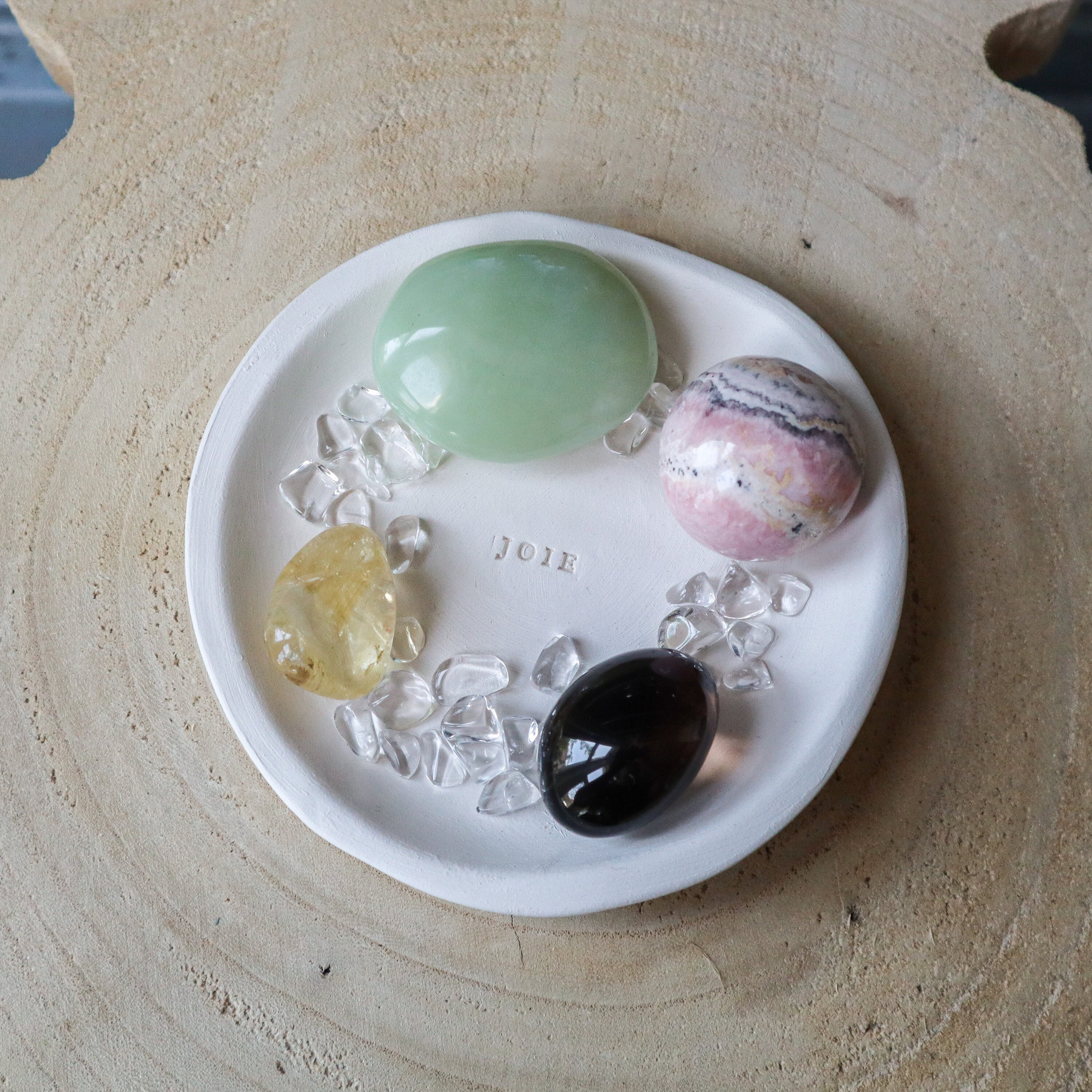 Coupelle Énergétique Intention de Joie - Lithothérapie Cristaux Énergétiques Une Exclusivité Natura 