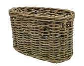Kubu Rattan Wicker Oval Toilet Roll Holder Storage Basket