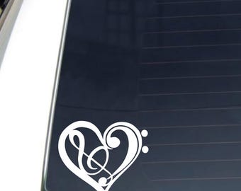 Musik-Herz-Aufkleber