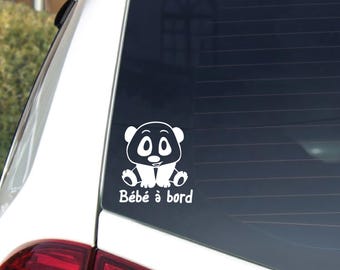 Baby an Bord Panda Aufkleber
