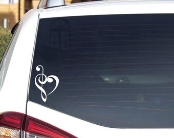 Violinschlüssel Herz Sticker