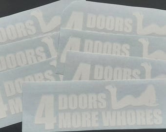 4 Türaufkleber für mehr Huren