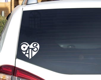 Herz-Katze-Aufkleber