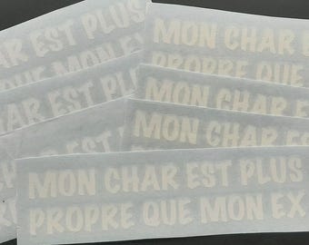 Aufkleber „Mein Auto ist sauberer als mein Ex“