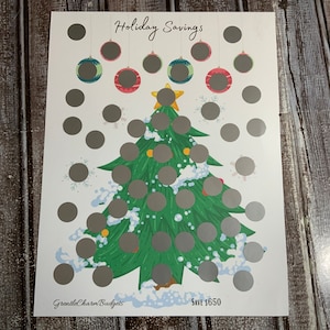 Kerst/Feestdagen kras-uit-spaaruitdaging