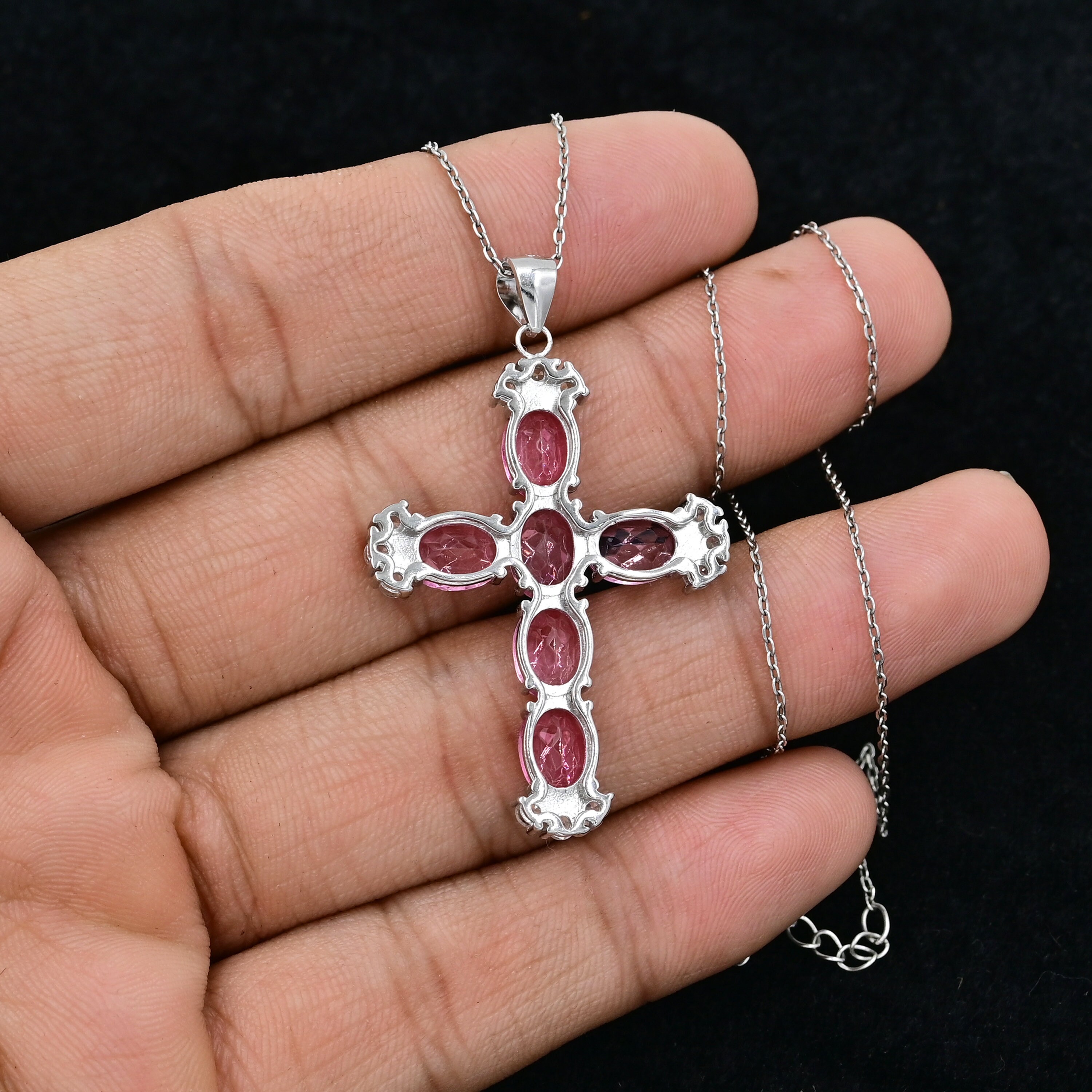 925 Sterling Silver, Natural Pink Topaz Cross Pendant, Holy Cross Pendant Necklace, December Birthstone, Pink Topaz Jewelry, Birthday Gift - Etsy 925 Sterling Silver, Natural Pink Topaz Cross Pendant, Holy Cross Pendant Necklace, December Birthstone, Pink Topaz Jewelry, Birthday Gift - Etsy