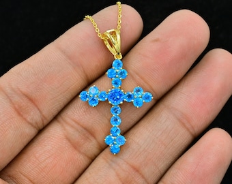 Colgante de piedra natal de febrero con apatita de neón natural, colgante de aniversario de plata de ley 925, colgante de punta, colgante de cumpleaños