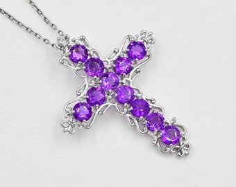 Collana Ciondolo Ala Vera Ametista GARANZIA Pietra Dura Naturale Chakra NUOVA - Foto 9