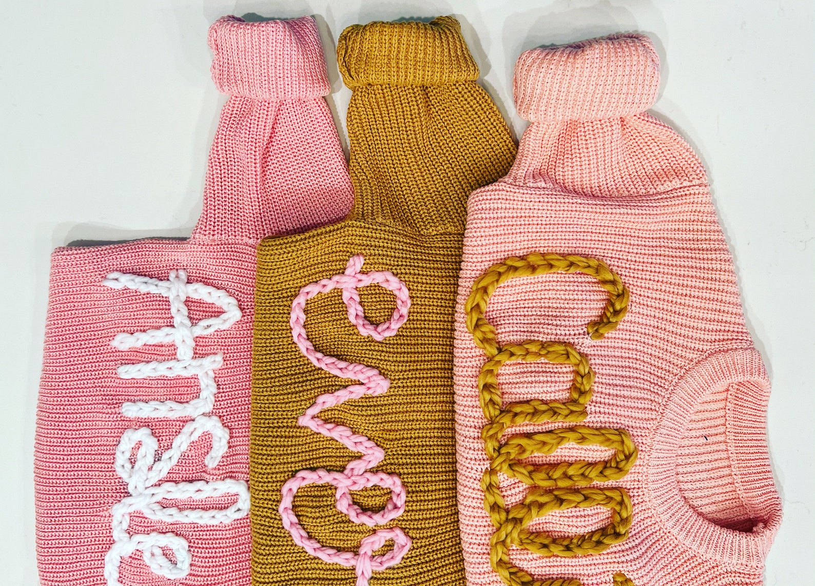 Hand Embroidered Name Sweater Sweater With Name Personalized Etsy