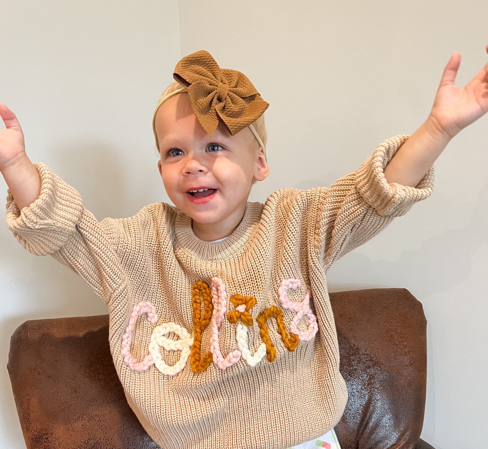Hand Embroidered Name Sweater Sweater With Name Personalized Etsy