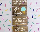Set of 4 Ice Cream Table Signs Ice Cream Bridal Shower Signs Bridal shower decor ice cream birthday decor she s been scooped up
