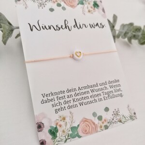 Glücksarmband, Wunscherfüller-Armband, Geschenk für Freundin, Geschenk zur Kommunion, Geschenk für Mädchen, Glücksbringer, Wunscharmband