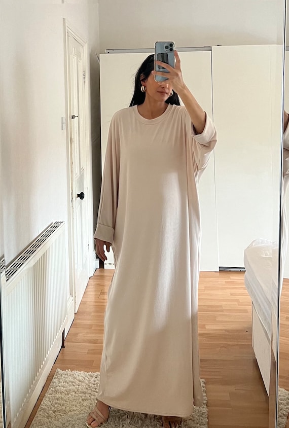 Cream Abaya Dress Etsy Canada