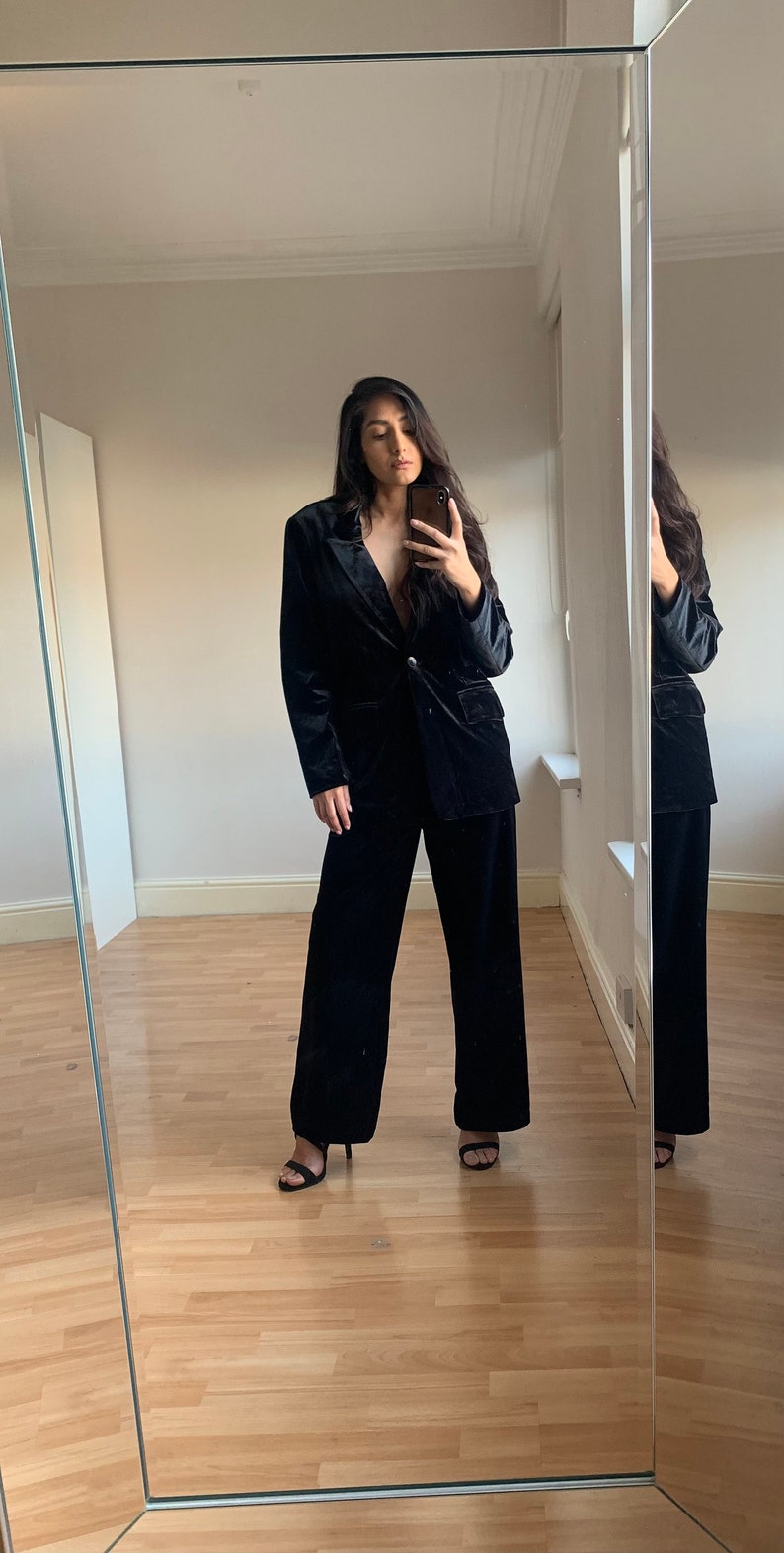 Black Velvet Suit Set Etsy