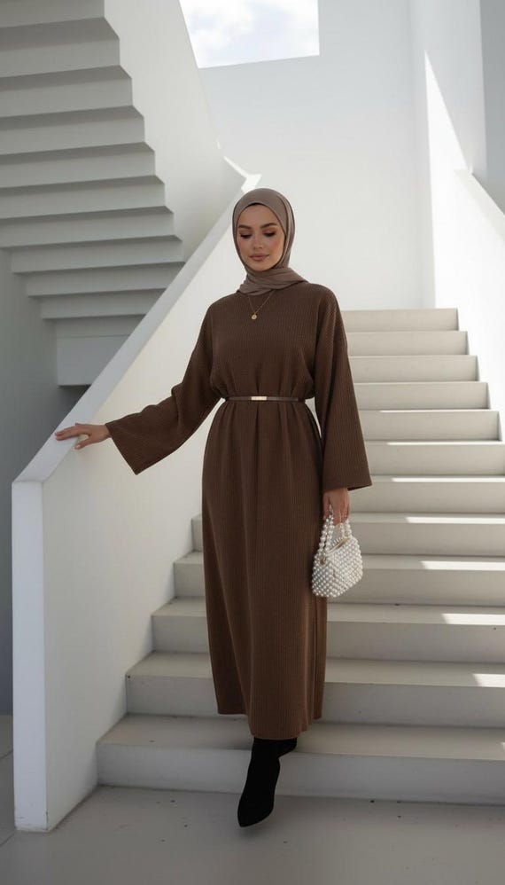 chinese dress ladies Michelle Maxi V-Neck Corduroy Dress main image 1