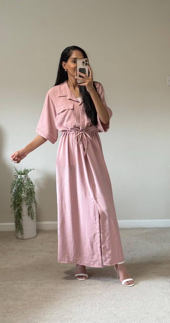 dusty pink casual dress Selma Maxi Dress
