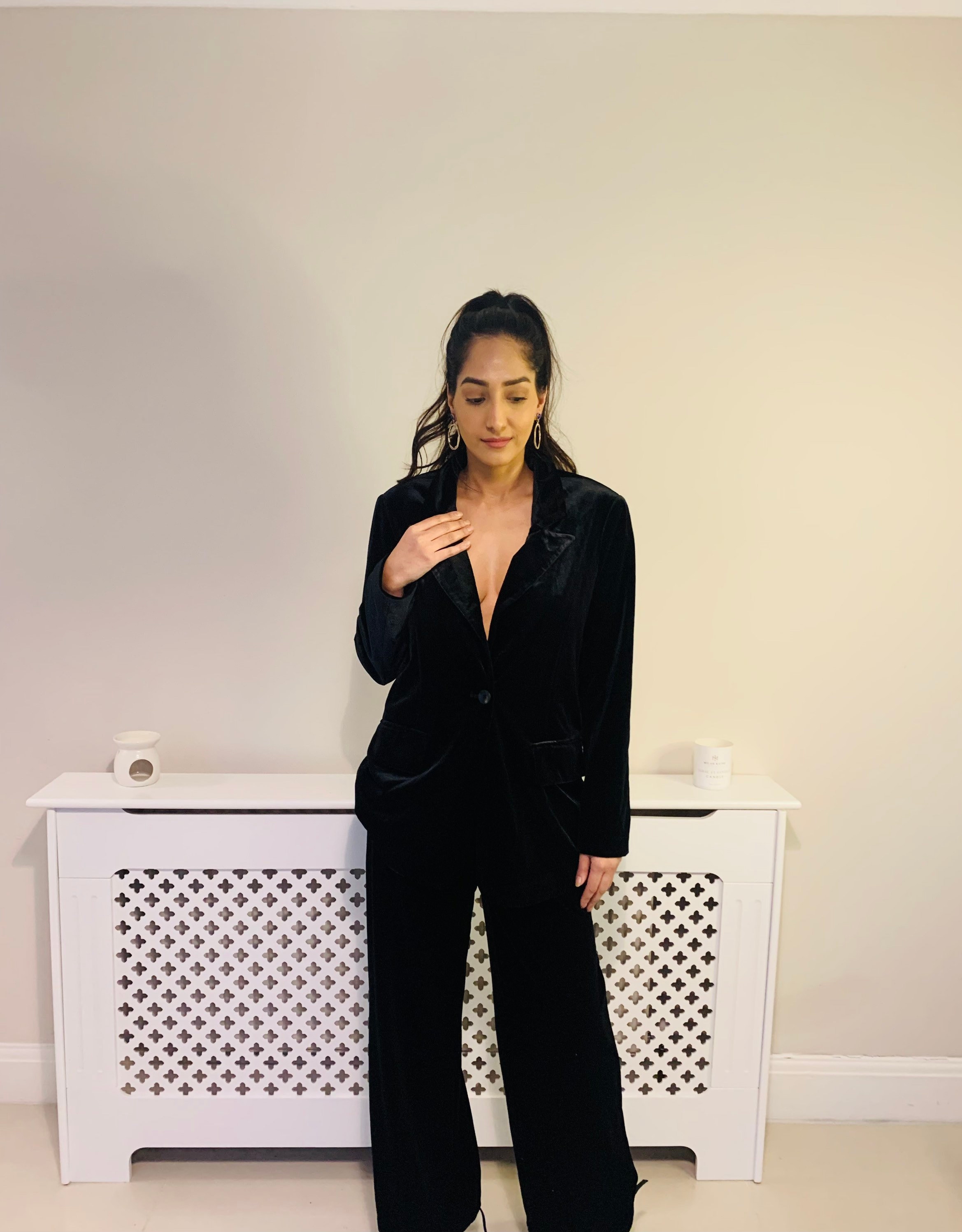 Black Velvet Suit Set Etsy UK