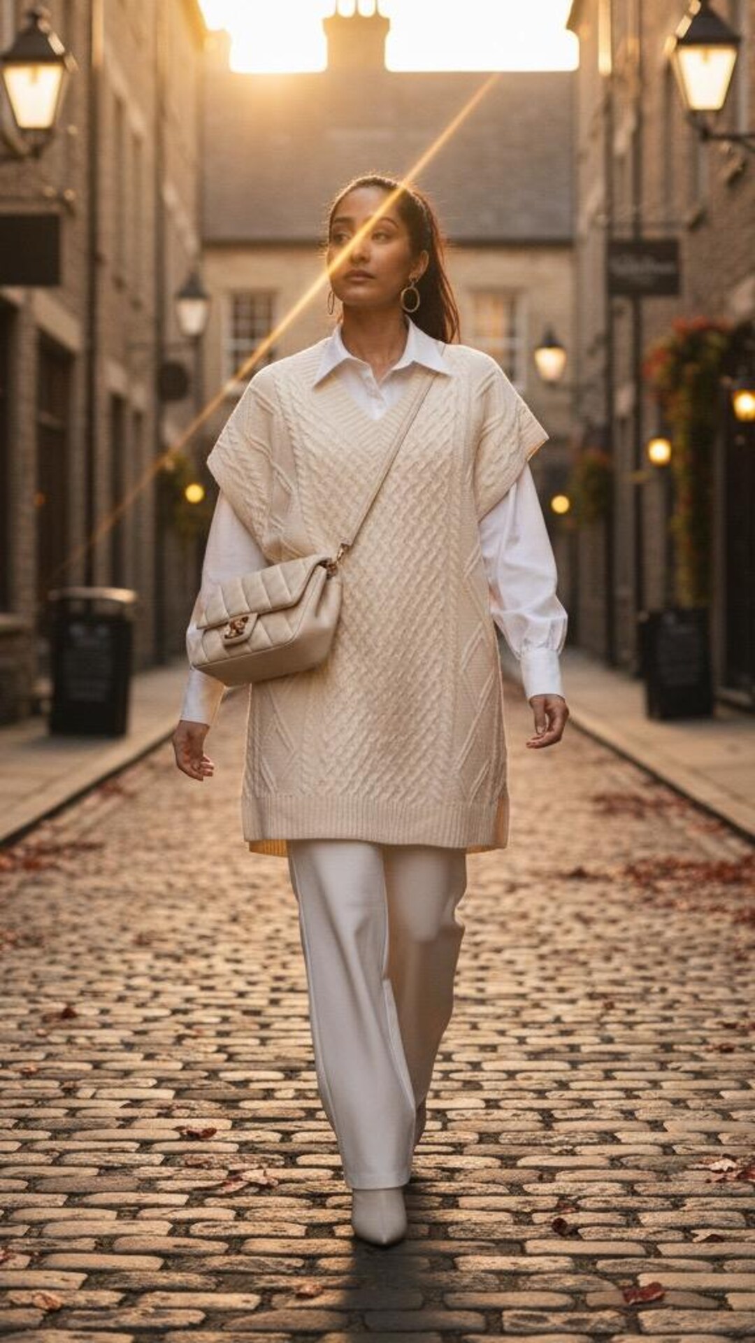 chic knit dress Inspire Chic Women's Knit Dress 3/4 Sleeve Loose Turtleneck Pullover Sweater Fall Winter Mini Dress with Pockets M Beige, Size: Medium