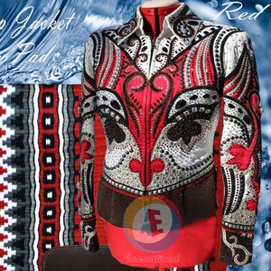 Western Showmanship Jacket With Matching Pad Western Custom Rodeo Queen Showmanship Jacket In More Colors, Horse Riding Show Jacket,