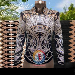 Western Showmanship Jacket With Matching Pad Western Custom Rodeo Queen Showmanship Jacket In More Colors, Horse Riding Show Jacket,