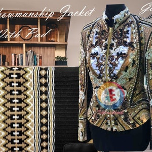 Western Showmanship Jacket With Matching Pad For Women, Western Pleasure Show Jacket, Showmanship Jacket, Show Jacket With Matching Pads
