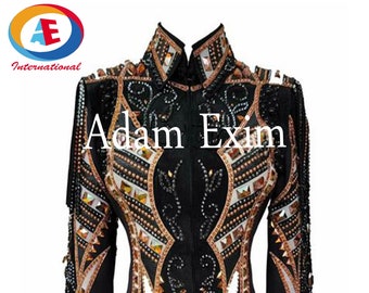 Women's Custom Rodeo Show Jacket: Embellished Western Showmanship