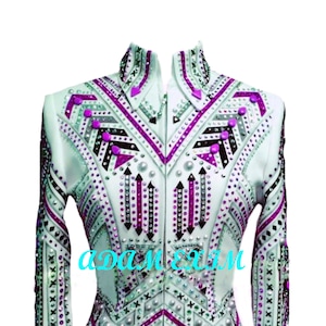 Western Custom Rodeo Queen, Showmanship, Horsemanship , Western Pleasure Show Shirt & Women Rail Jacket.