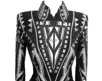 Western Custom Rodeo Queen, Showmanship, Horsemanship , Western Pleasure Show Shirt & Women Rail Jacket.