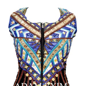 Western Show Jacke: Stretch Stoff Bolero mit Kristallen