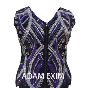 Western Show Bolero Jacke : Stretch Stoff, Kristalle, Nieten