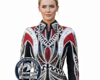 Western Custom Rodeo Queen, showmanship, horsemanship, western Pleasure showshirt en jack voor dames.