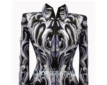 Western Custom Rodeo Queen, Showmanship, Horsemanship , Western Pleasure Show Shirt & Women Rail Jacket.