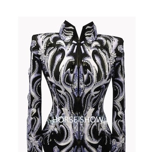 Western Custom Rodeo Queen, Showmanship, Horsemanship , Western Pleasure Show Shirt & Women Rail Jacket.