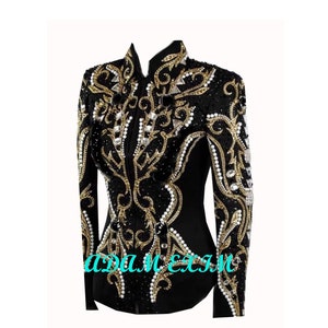 Women Western Show Jacket, Custom Rodeo Queen Showmanship Horsemanship Show Jacket, Custom Rhinestone Jacket, Cowgirl Rhinestone Jacket