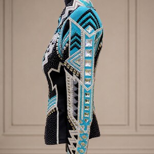 Custom Showmanship Jacket: Hand-Embellished Equestrian Rodeo Queen Apparel image 3