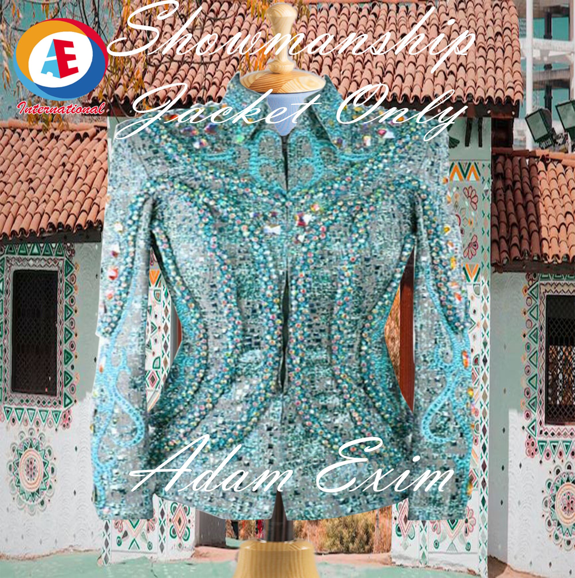 Rhinestone Western Show Jacket: Custom Rodeo Queen Horsemanship Jacket ...