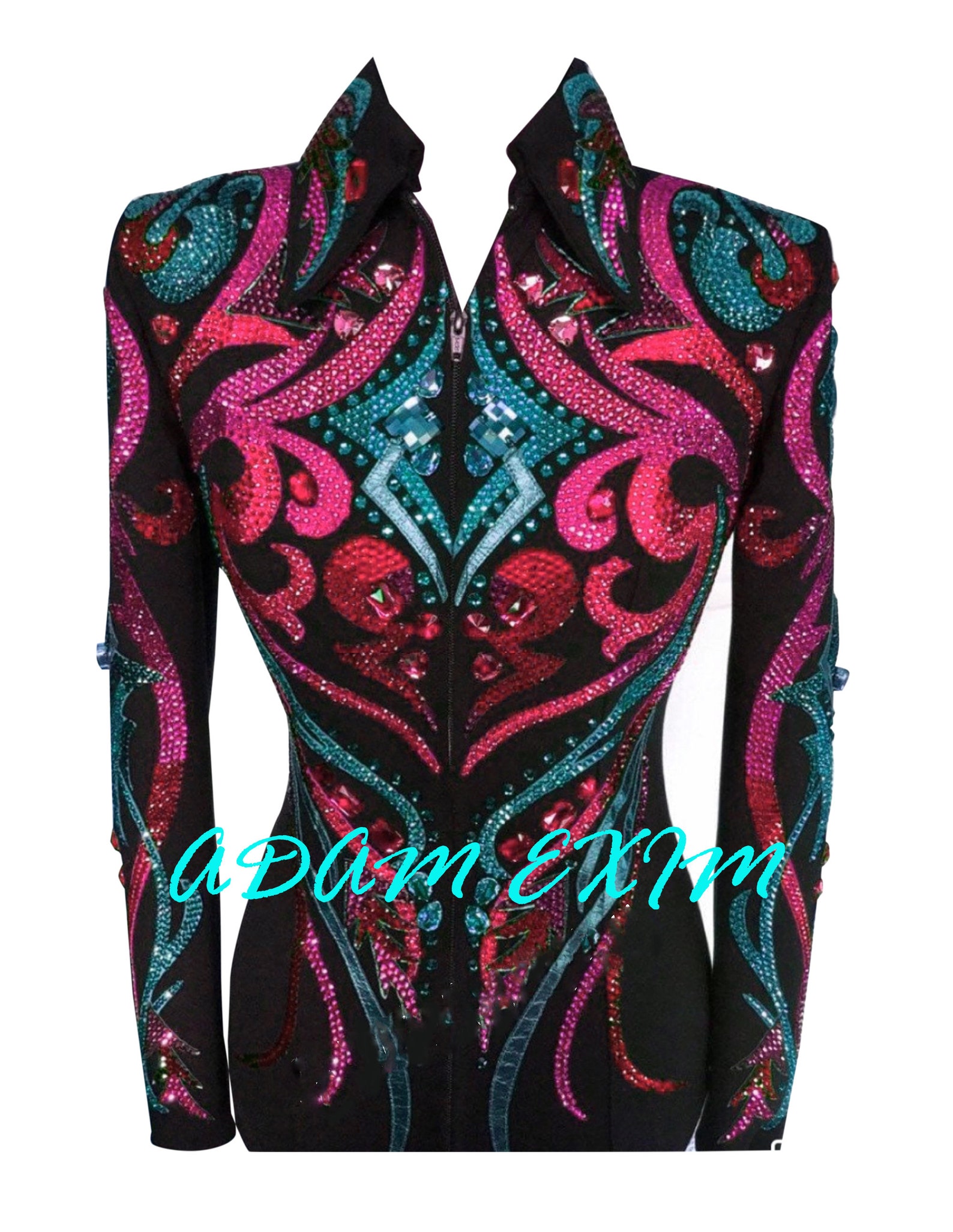 Women Show Jacket, Equestrian Pattern, Western Horse Show Jacket,horse ...