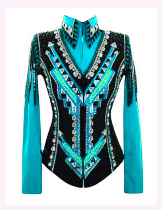Embroidered Rhinestone Showmanship Jacket: Custom Equestrian Cowgirl Jacket