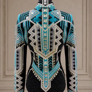 Custom Showmanship Jacket: Hand-Embellished Equestrian Rodeo Queen Apparel image 5