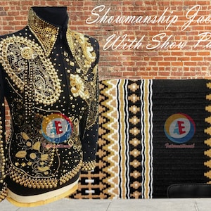 Western Showmanship Jacket With Matching Pad For Women, Western Pleasure Show Jacket, Showmanship Jacket, Show Jacket With Matching Pads