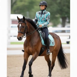 Broderad strass-showmanship-jacka: Anpassad cowgirl-jacka för ridning bild 5