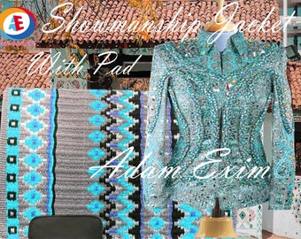 Rhinestone Western Show Jacket: Custom Rodeo Queen Horsemanship Jacket