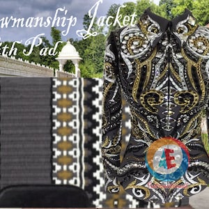 Western Showmanship Jacket With Matching Pad For Women, Western Pleasure Show Jacket, Showmanship Jacket, Show Jacket With Matching Pads
