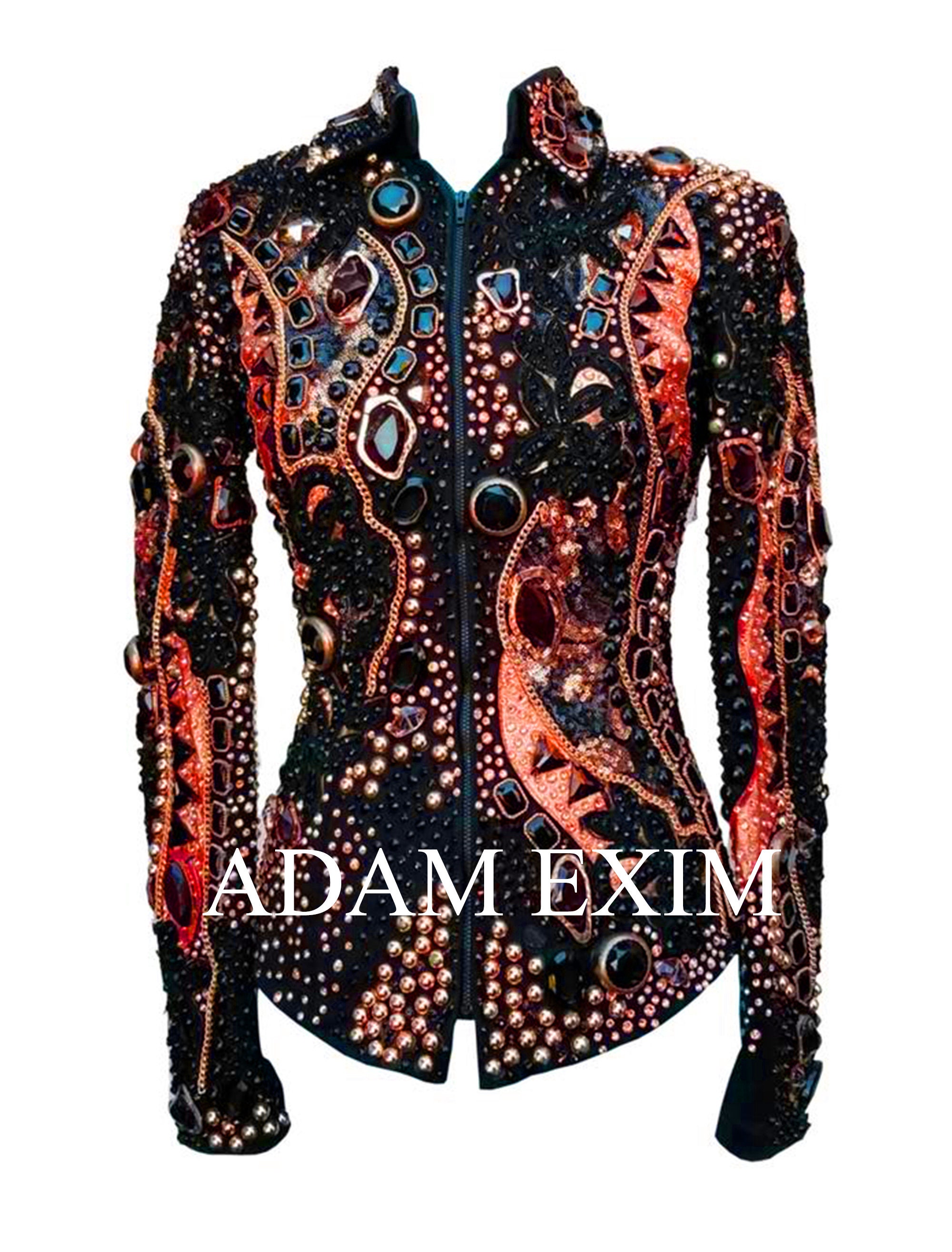 Women's Rhinestone Western Show Jacket: Custom Rodeo Queen Horsemanship ...