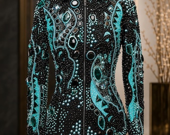 Women's Rhinestone Western Show Jacket: Custom Rodeo Queen Horsemanship Jacket