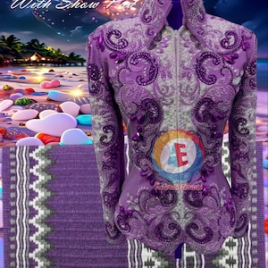 Western Showmanship Jacket With Matching Pad For Women, Western Pleasure Show Jacket, Showmanship Jacket, Show Jacket With Matching Pads