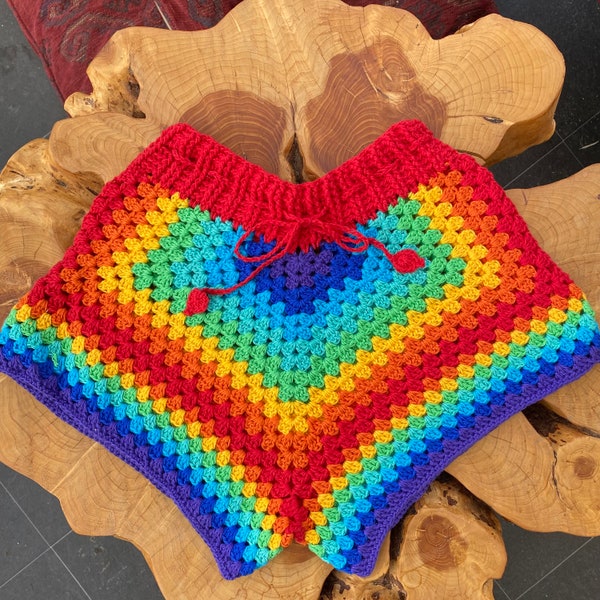 Crochet Rainbow Shorts