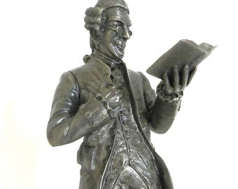 The Schoolmaster Franklin Mint Fine Pewter Figurine Colonial America Issued 1974