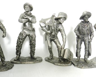 Pewter Figures Lot 5 Old West American Sculpture Society Legendary Americans