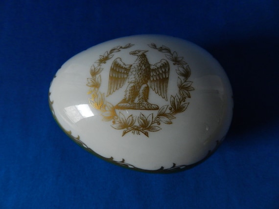 Limoges France Fontanille & Marraud Egg Trinket J… - image 1